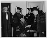 E. W. Bertner Receiving His Honorary Degree from Baylor by Arrow Arts Studios