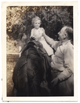 E. W. Bertner with a Child on a Horse by Ernest William Bertner (1889-1950)