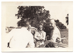 E. W. Bertner and Others in Front of Cars in the Country by Ernest William Bertner (1889-1950)