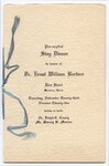 Program for Dr. Bertner's Stag Dinner Hosted by Dr. Ralph Cooley and Barney B. Morton by Ralph C. Cooley and Barney B. Morton