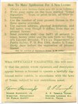 Memorabilia; Registration Certificates, Driver's License; Business Cards and Rail Passes; 1942-1953 by Ernest William Bertner (1889-1950)