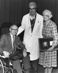 Drs. Robert P. Williams, Hilde Bruch and Michael E. DeBakey After Awards Ceremony by Hilde Bruch 1904-1984