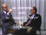 Scene From Interview with Leopold L. Meyer by Leopold L. Meyer