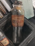 Glass Bottle, Stained Brown, with Cork and Label “Tr. Cannabis” by Douglas H. Rankin