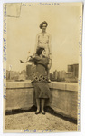 Miss Johnson and Lucile Baird on Rooftop of Baptist Hospital