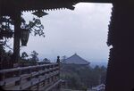 32 Nara, Nigatsu-Do, Looking At Roof Of Daibutsu-Den by Masamichi Suzuki (1918-2014)