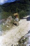 30 Hiro, Workman Carrying Charcoal [Illegible] Mountain by Masamichi Suzuki (1918-2014)