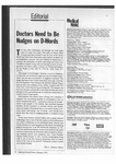 Medical World News, Vol. 32 (1), Editorial by Medical World News