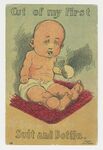 Postcard of Infant Feeding from the Rubber Tube of a Glass Baby Bottle by Murdina M. Desmond (1916-2003)
