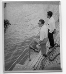 Dr. Wat Sutow and George Sakoda on the Etajima Ferry by George T. Sakoda