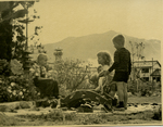 Children Playing in a Japanese Garden by George T. Sakoda