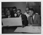 Robert V. Moise Aubrey Calvin and Henry A. Stubee Studying Building Plans