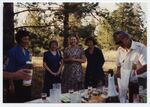 Pat Tesch, Sara Rozin, Tamana, Dr. Mukhanov 7/1997 [Picnic] by Teresa Hayes