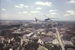 Aerial Life Flight Helicopter and Hermann Hospital by Hermann Hospital