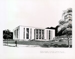 Houston Academy of Medicine Library Building Architectural Drawing by Bob Bailey