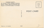 Veterinary Hospital, A & M, College Station, TX (Back) by Fugate Printing Company and J. D. Davison